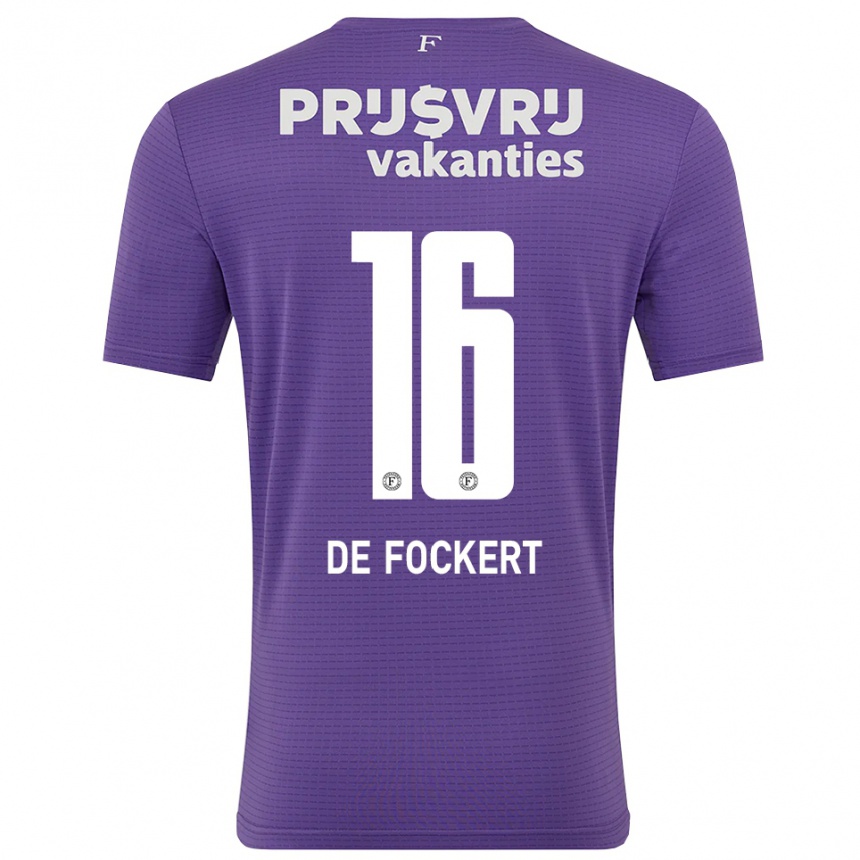 נשים כדורגל Maarten de Fockert #16 סגול לבן חולצת שוער 2025/26