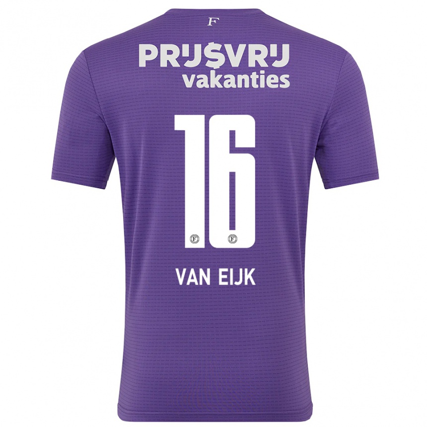 נשים כדורגל Roos Van Eijk #16 סגול לבן חולצת שוער 2025/26