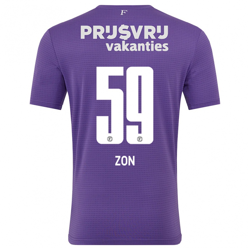 נשים כדורגל Oier Zon #59 סגול לבן חולצת שוער 2025/26