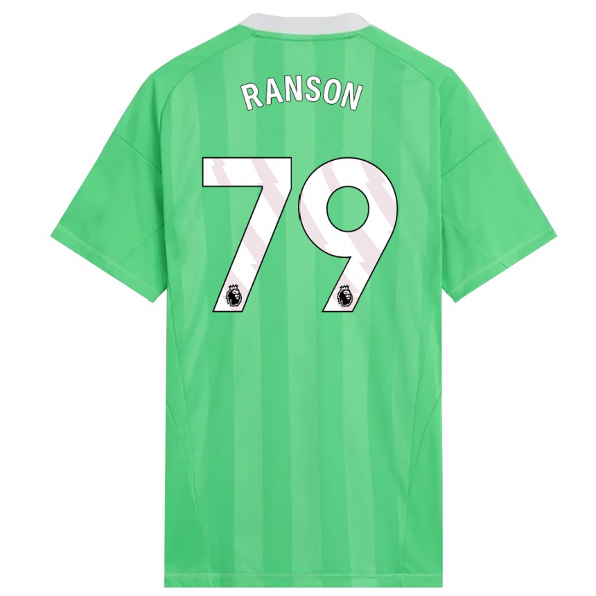 נשים כדורגל חארי רנסון #79 ירוק בהיר לבן חולצת שוער 2025/26