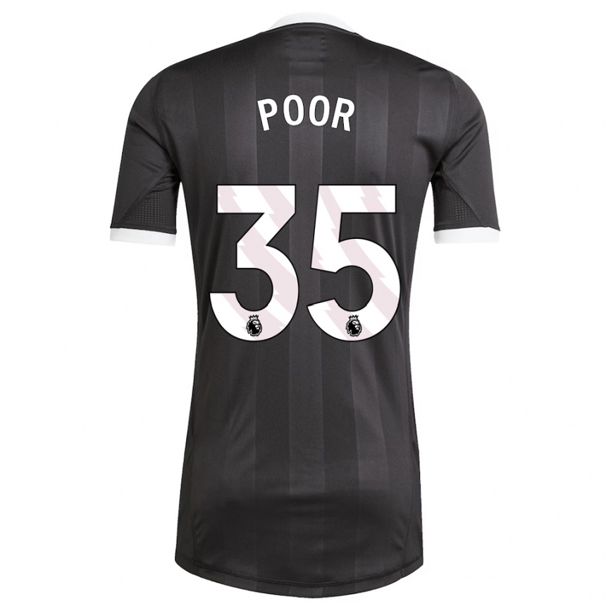נשים כדורגל Sophia Poor #35 שחור לבן חולצת שוער 2025/26