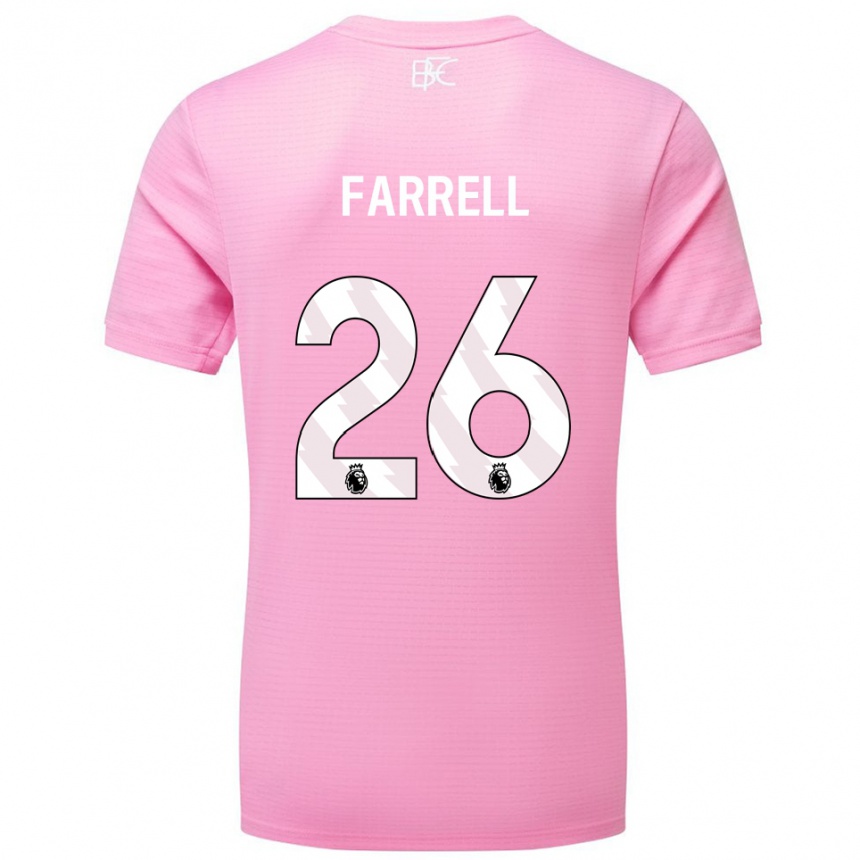 נשים כדורגל Lucy Farrell #26 ורוד לבן חולצת שוער 2025/26