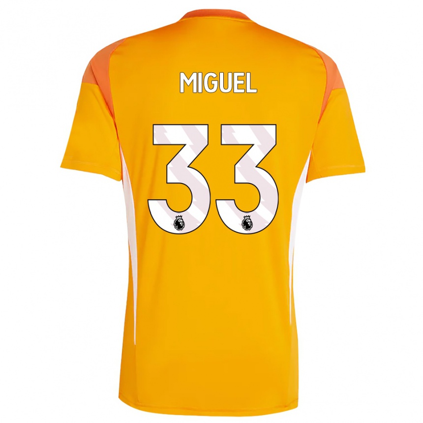 נשים כדורגל קרלוס מיגל דוס סנטוס פריירה #33 כתום לבן חולצת שוער 2025/26