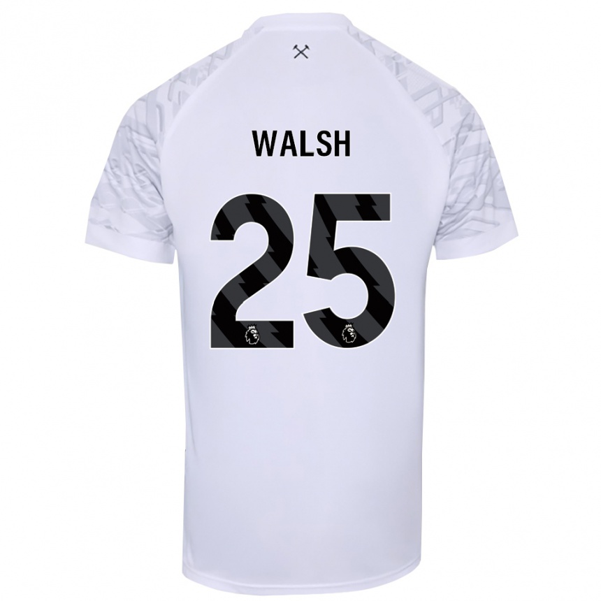 נשים כדורגל מייגן וולש #25 שחור לבן חולצת שוער 2025/26