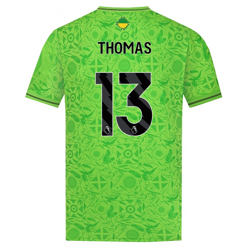 נשים כדורגל Bec Thomas #13 ירוק שחור חולצת שוער 2025/26