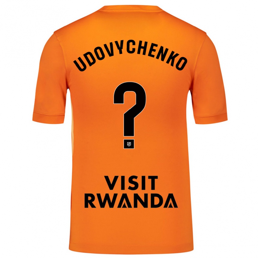 נשים כדורגל Glib Udovychenko #0 כתום שחור חולצת שוער 2025/26