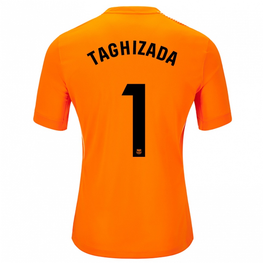 נשים כדורגל Eldar Taghizada #1 כתום שחור חולצת שוער 2025/26