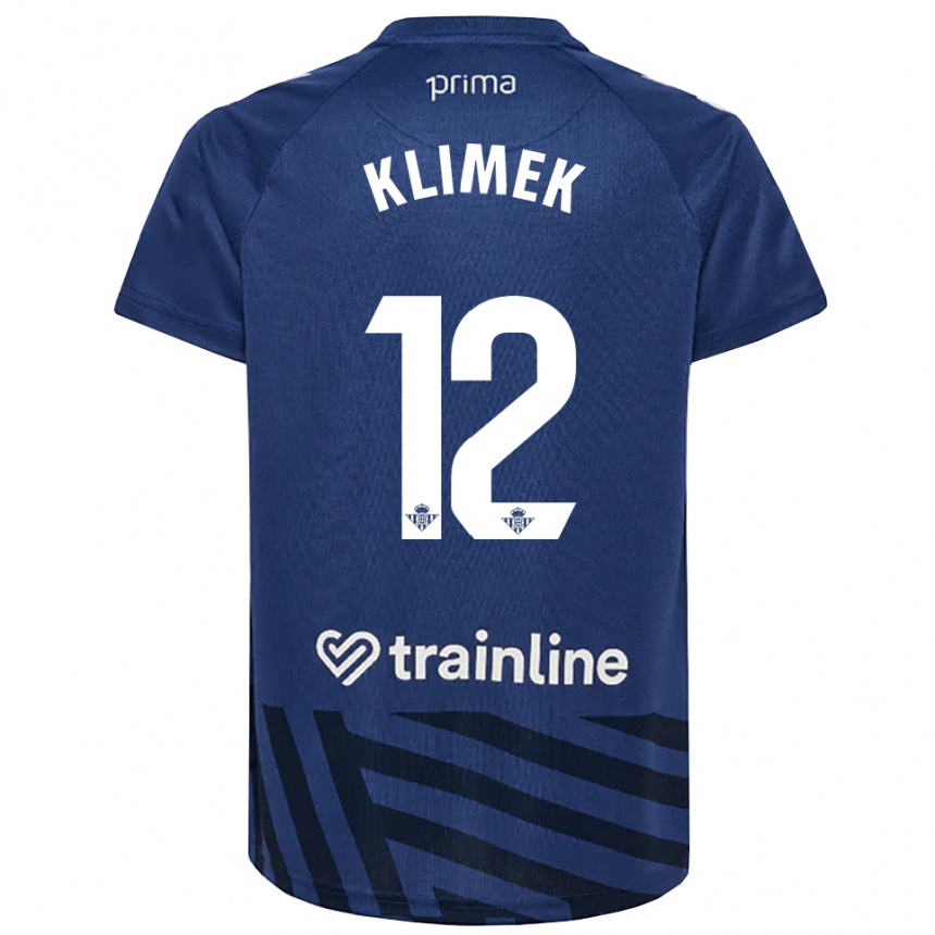 נשים כדורגל Bruno Klimek #12 כחול מלכותי לבן חולצת שוער 2025/26