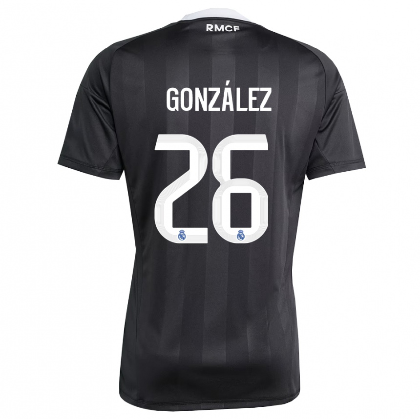 נשים כדורגל פרן גונסאלס #26 שחור לבן חולצת שוער 2025/26