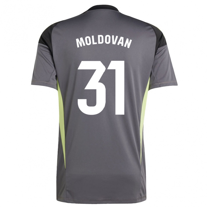 נשים כדורגל הוראציו מולדובן #31 אפור כהה שחור חולצת שוער 2025/26