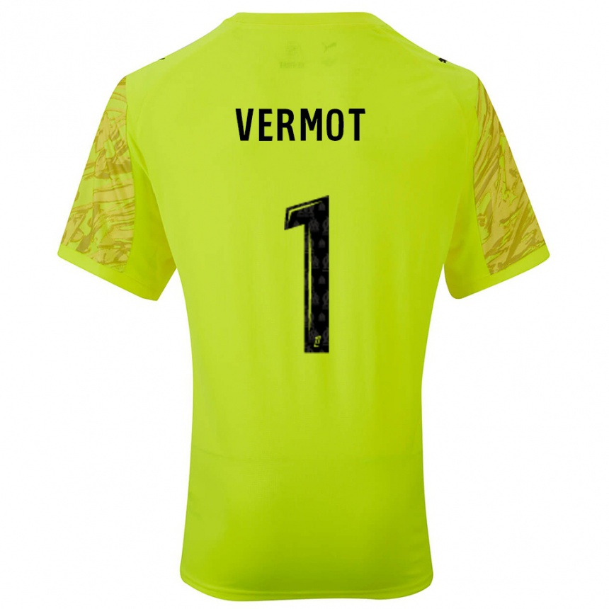 נשים כדורגל תיאו ורמו #1 ירוק פלורסנט שחור חולצת שוער 2025/26