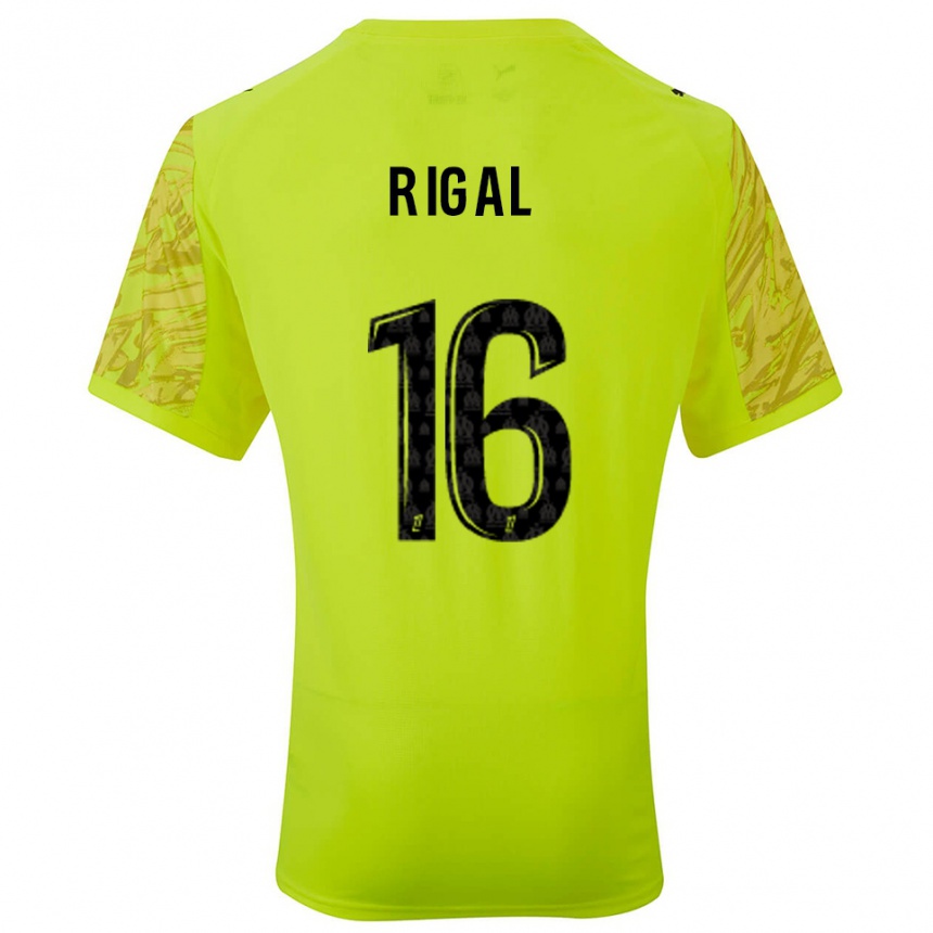 נשים כדורגל Pablo Rigal #16 ירוק פלורסנט שחור חולצת שוער 2025/26