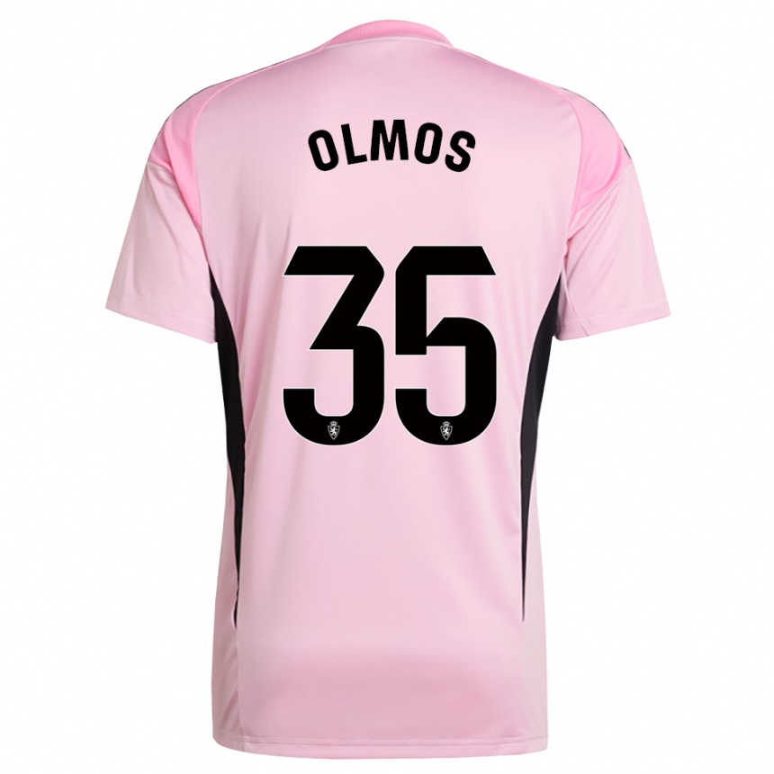 נשים כדורגל Lucas Olmos #35 ורוד בהיר שחור חולצת שוער 2025/26