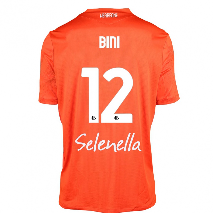 נשים כדורגל Cesare Bini #12 כתום שחור לבן חולצת שוער 2025/26