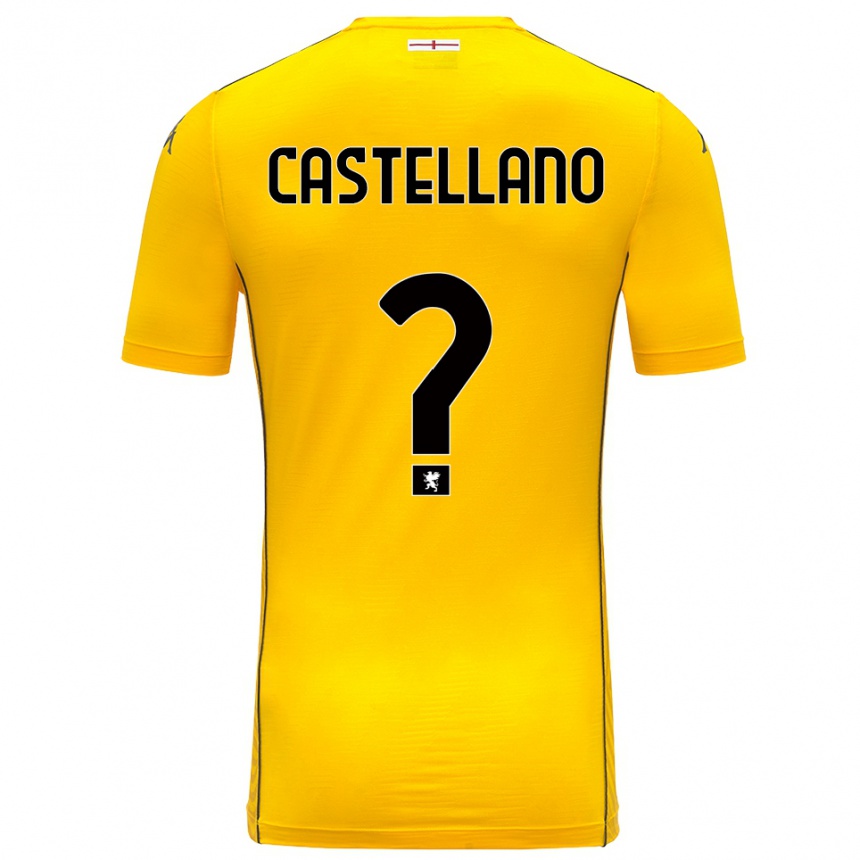 נשים כדורגל Cristiano Castellano #0 צהוב כהה שחור חולצת שוער 2025/26