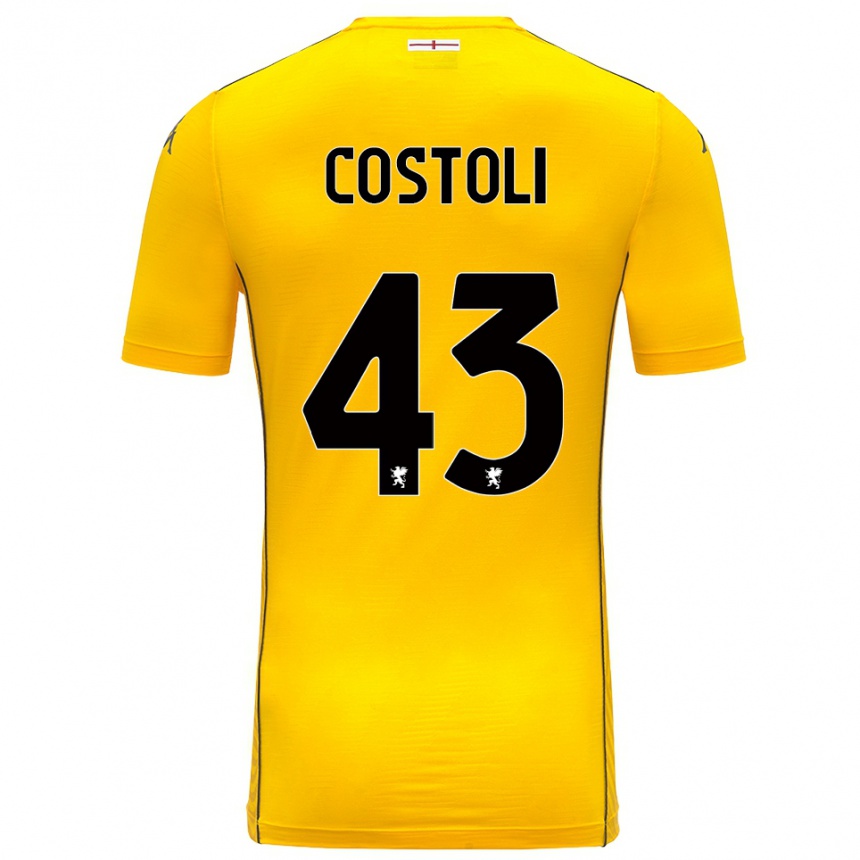 נשים כדורגל לורנזו קוסטולי #43 צהוב כהה שחור חולצת שוער 2025/26