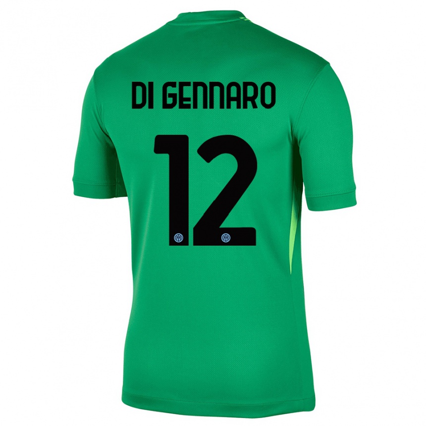 נשים כדורגל רפאלה די ג'נארו #12 ירוק בהיר שחור חולצת שוער 2025/26