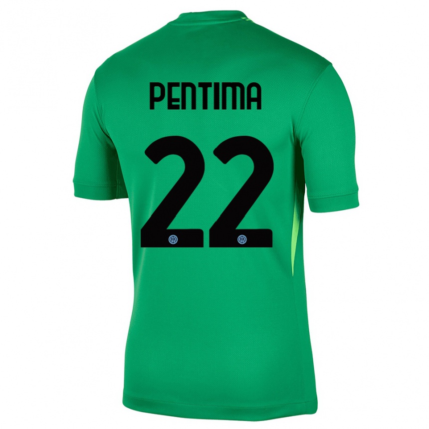 נשים כדורגל אלסנדרו פנטימה #22 ירוק בהיר שחור חולצת שוער 2025/26