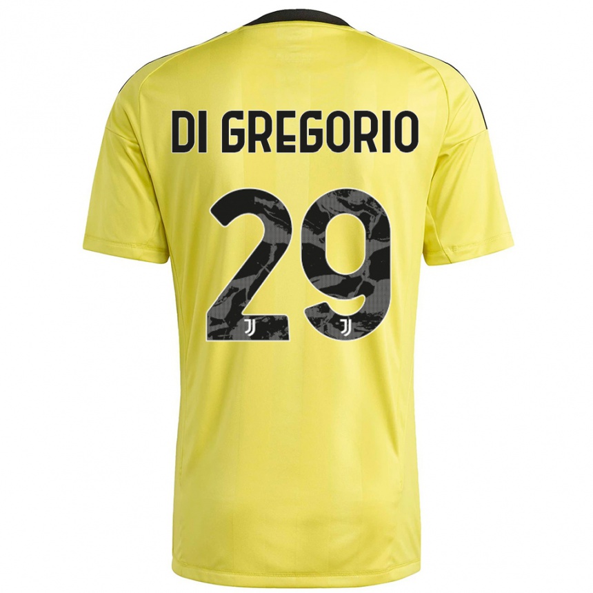 נשים כדורגל מיקלה די גרגוריו #29 לבן צהוב חולצת שוער 2025/26