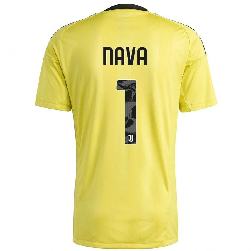 נשים כדורגל סבסטיאנו נאוה #1 לבן צהוב חולצת שוער 2025/26