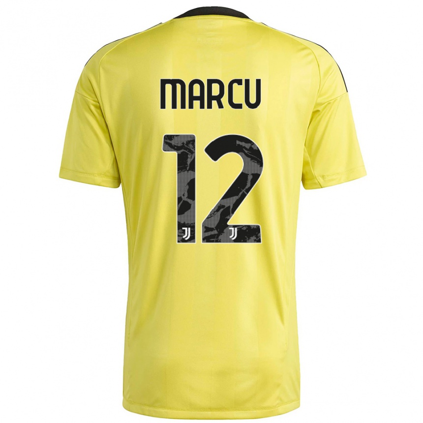 נשים כדורגל אלסיו מרקו #12 לבן צהוב חולצת שוער 2025/26