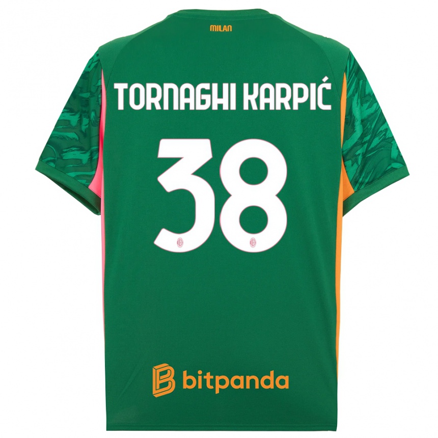 נשים כדורגל Lavinia Tornaghi Karpić #38 ורוד כתום ירוק חולצת שוער 2025/26