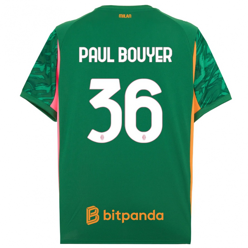 נשים כדורגל Léo Paul Bouyer #36 ורוד כתום ירוק חולצת שוער 2025/26