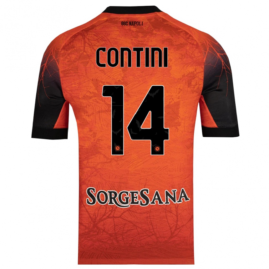 נשים כדורגל ניקיטה קונטיני #14 שחור אדום כתום חולצת שוער 2025/26