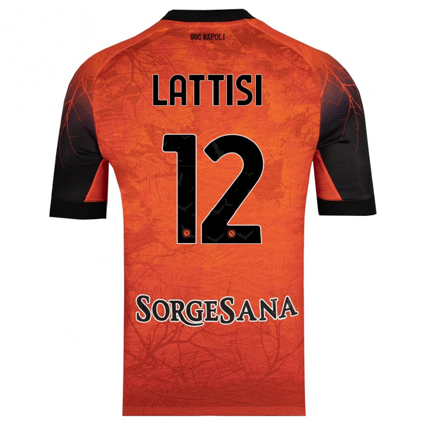 נשים כדורגל Francesco Lattisi #12 שחור אדום כתום חולצת שוער 2025/26