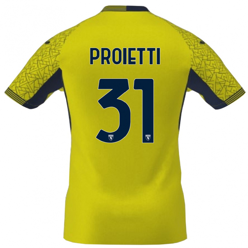 נשים כדורגל ריקרדו פרואיטי #31 שחור צהוב חולצת שוער 2025/26