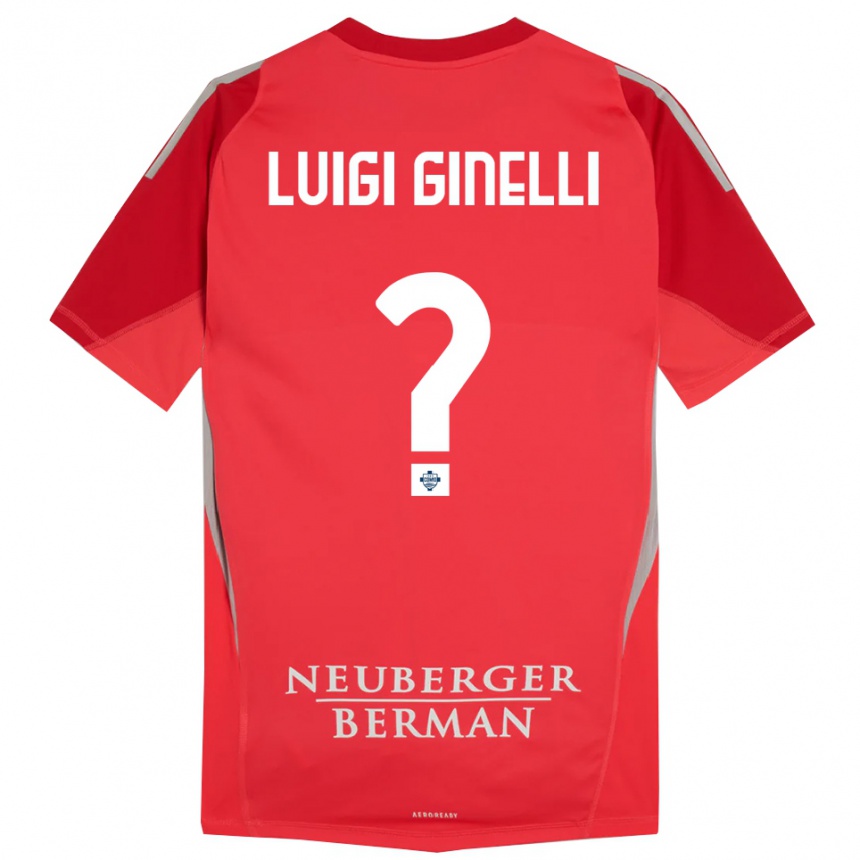 נשים כדורגל לורנזו לואיג׳י ג׳ינלי #0 אפור אדום חולצת שוער 2025/26