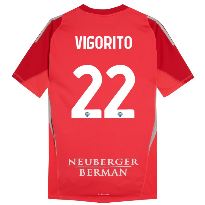 נשים כדורגל מאורו ויגוריטו #22 אפור אדום חולצת שוער 2025/26