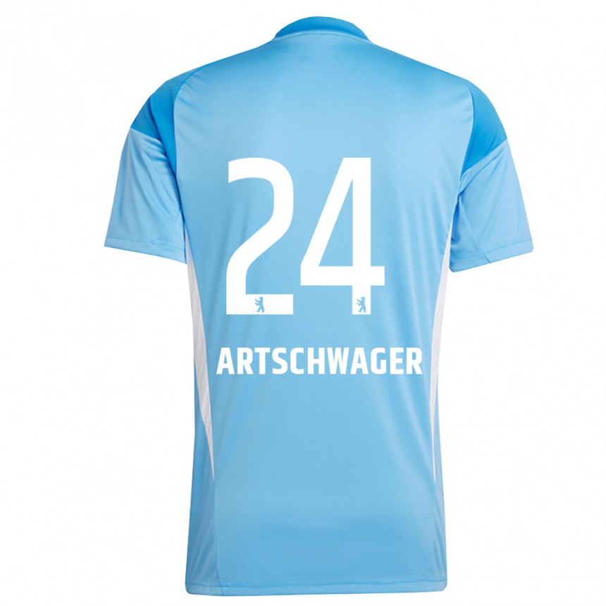 נשים כדורגל Finn Artschwager #24 שחור כחול חולצת שוער 2025/26