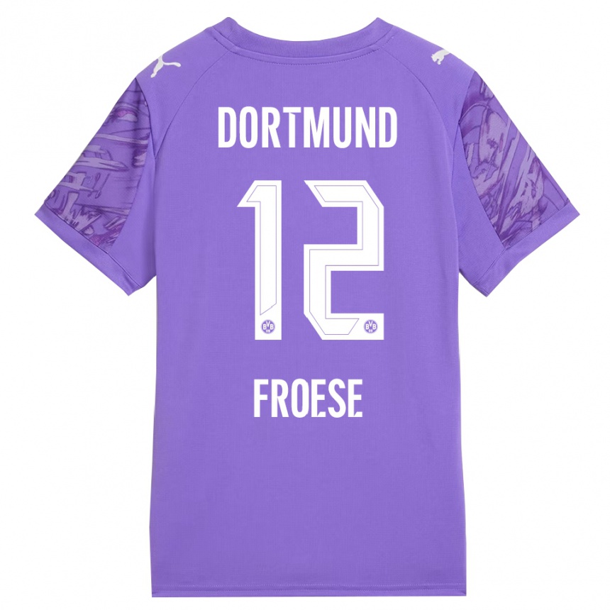 נשים כדורגל Julien Froese #12 לבן לילך חולצת שוער 2025/26