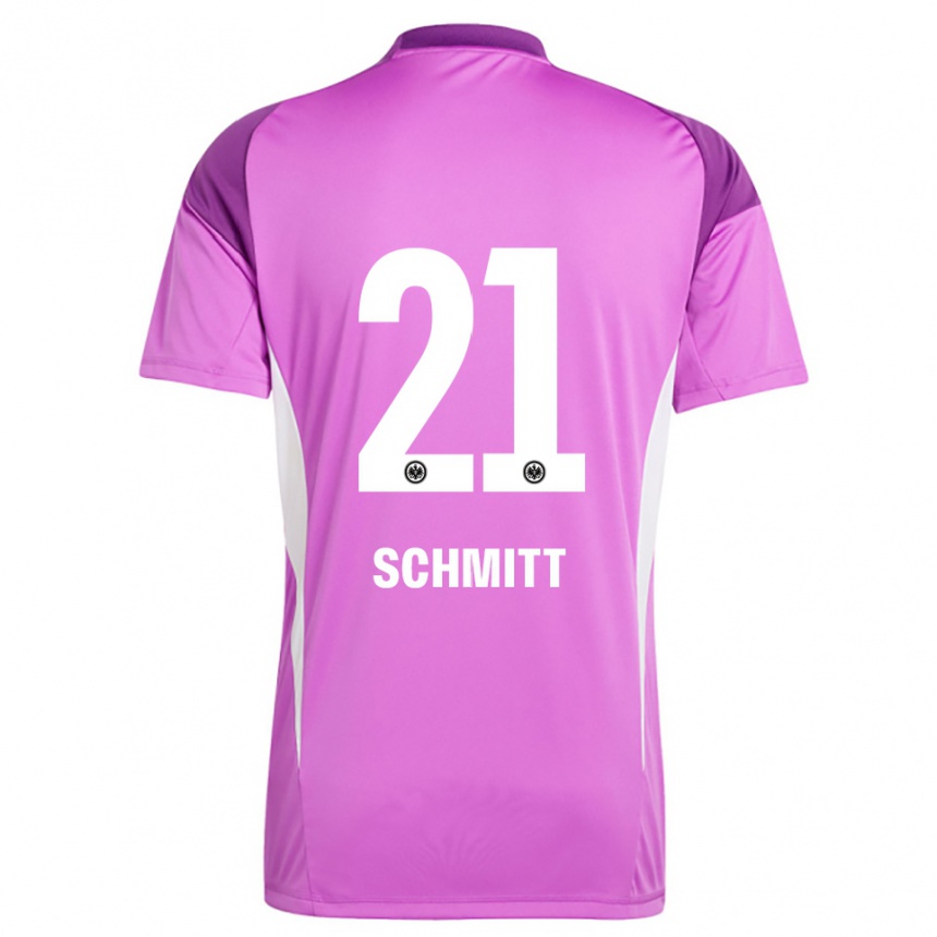 נשים כדורגל Joshua Schmitt #21 לבן לילך חולצת שוער 2025/26