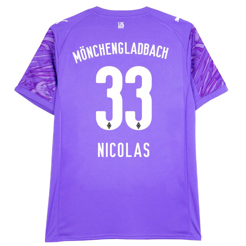 נשים כדורגל מוריץ ניקולאס #33 לבן לילך חולצת שוער 2025/26