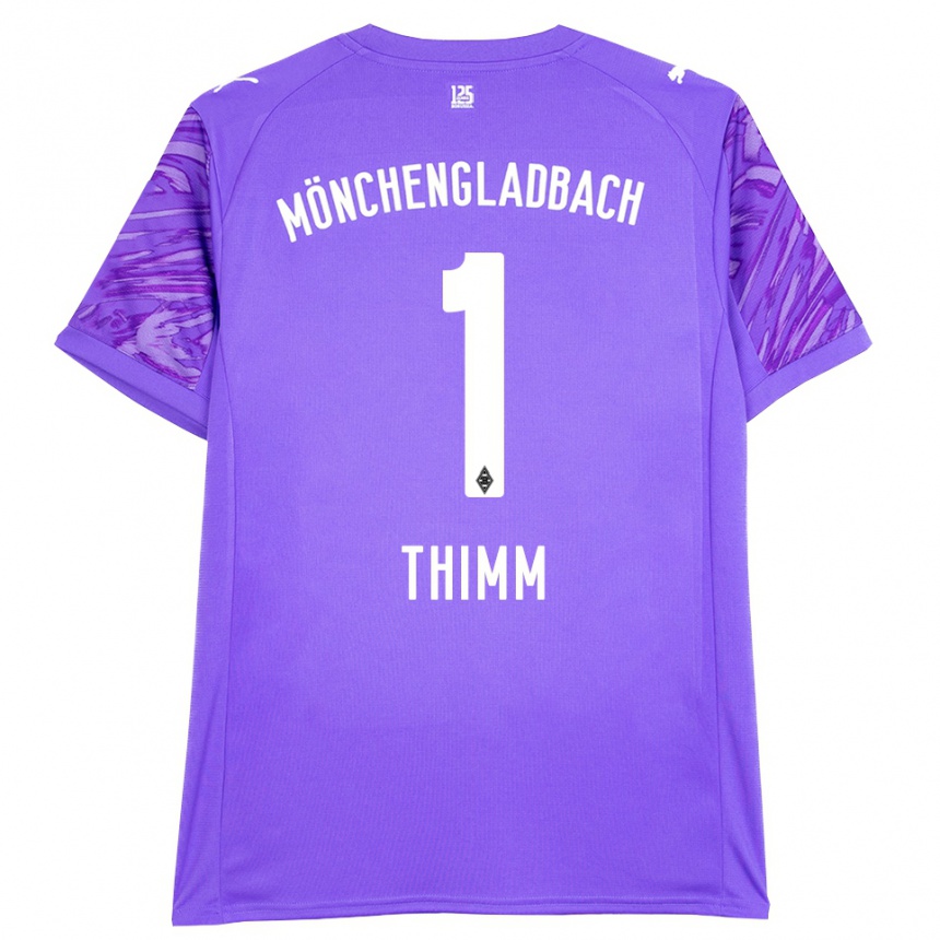 נשים כדורגל Joshua Thimm #1 לבן לילך חולצת שוער 2025/26