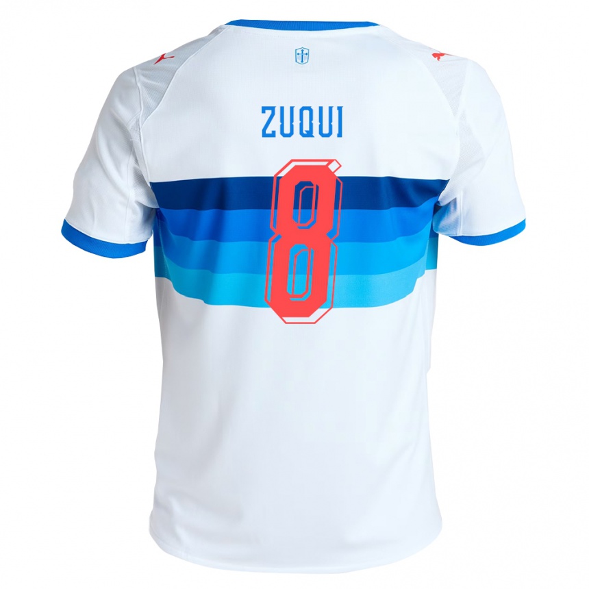 ילדים כדורגל Fernando Zuqui #8 לבן כחול שמיים ג'רזי ביתית 2026/27 ילדים כדורגל Fernando Zuqui #8 לבן כחול שמיים ג'רזי ביתית 2026/27