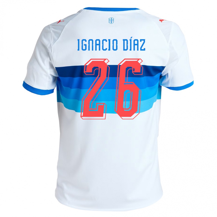 ילדים כדורגל Juan Ignacio Díaz #26 לבן כחול שמיים ג'רזי ביתית 2026/27