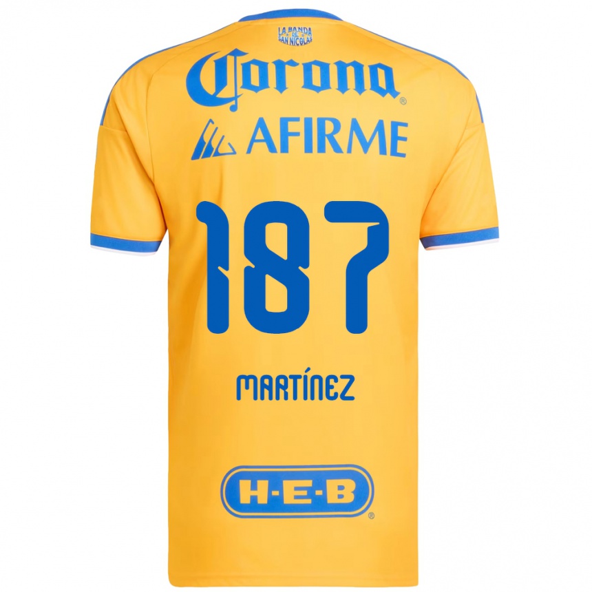 ילדים כדורגל Emilio Martínez #187 צהוב כחול ג'רזי ביתית 2026/27