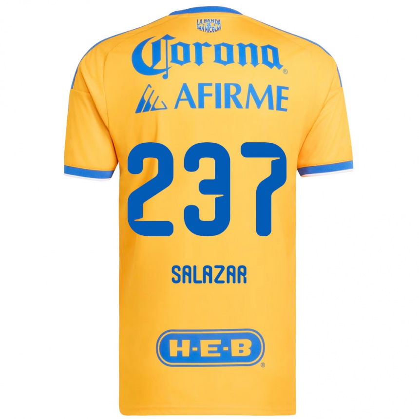 ילדים כדורגל Bryan Salazar #237 צהוב כחול ג'רזי ביתית 2026/27