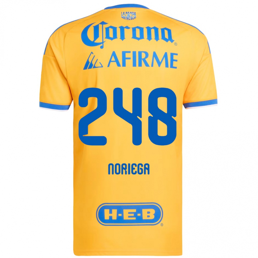 ילדים כדורגל Jonathan Noriega #248 צהוב כחול ג'רזי ביתית 2026/27