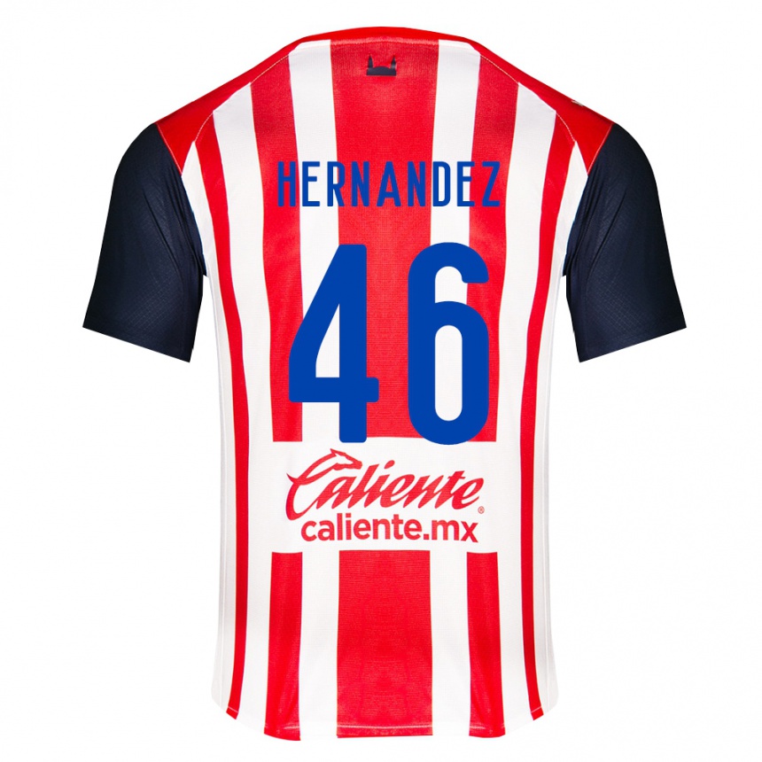 ילדים כדורגל Carlos Hernandez #46 אדום שחור לבן ג'רזי ביתית 2026/27
