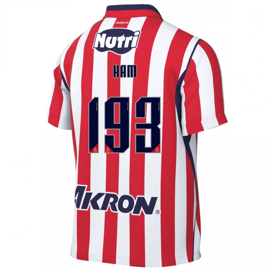 ילדים כדורגל Marioni Ham #193 אדום לבן ג'רזי ביתית 2026/27