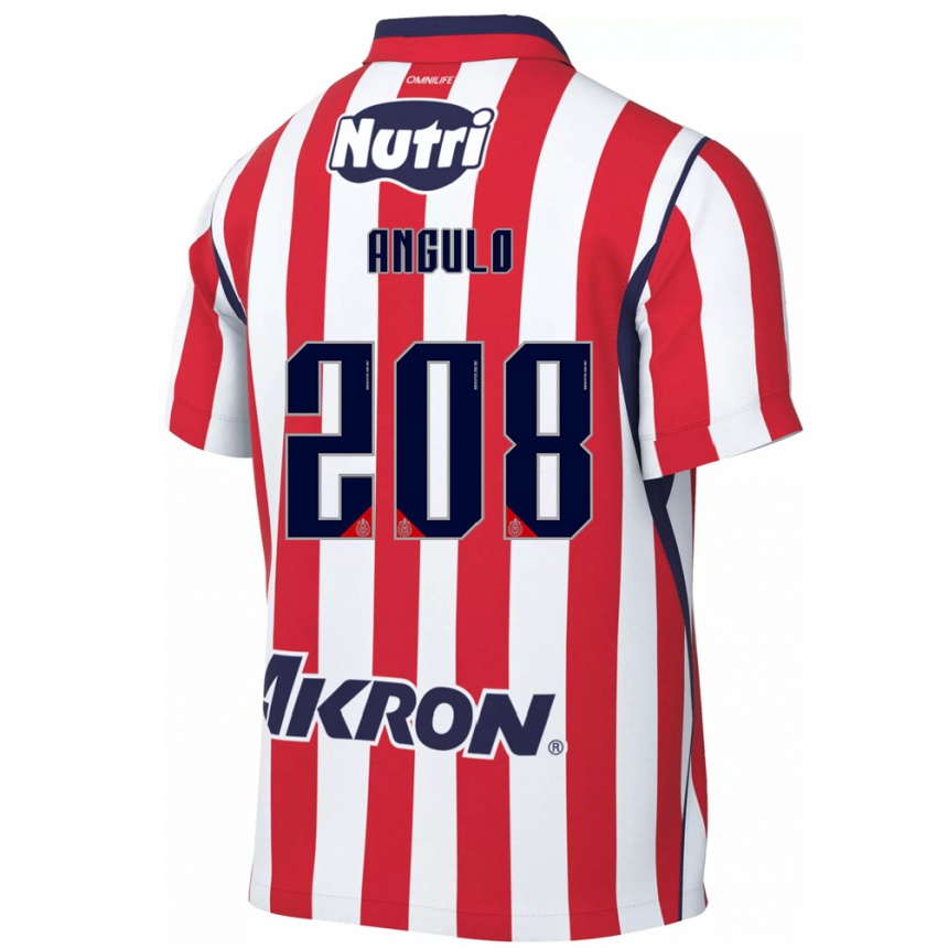 ילדים כדורגל Ismael Angulo #208 אדום לבן ג'רזי ביתית 2026/27