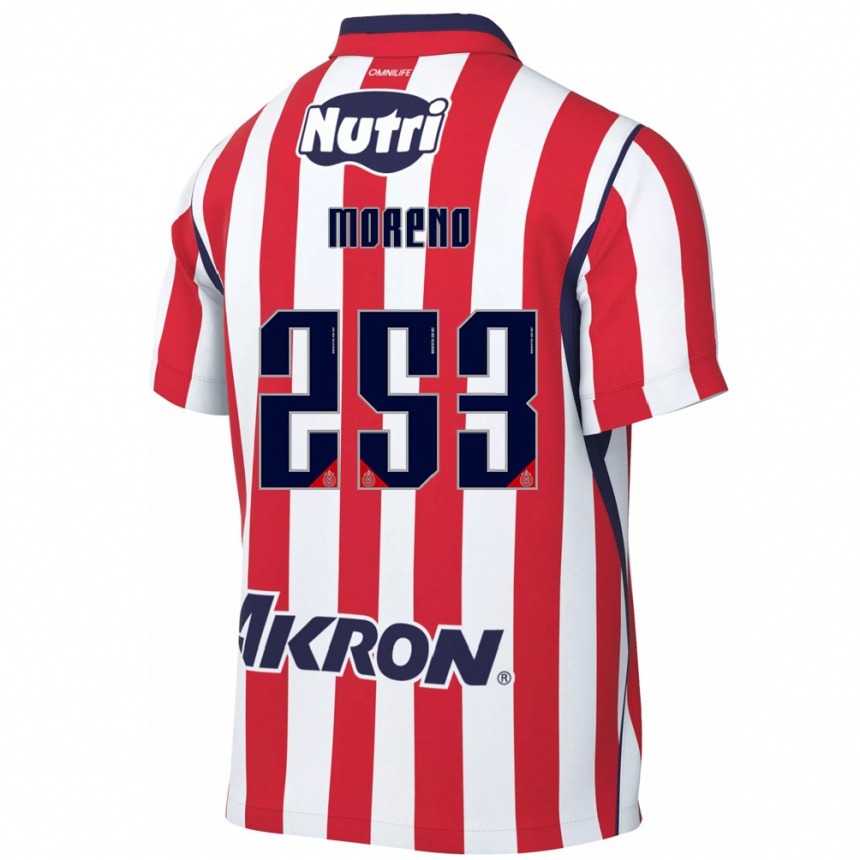 ילדים כדורגל Leonel Moreno #253 אדום לבן ג'רזי ביתית 2026/27