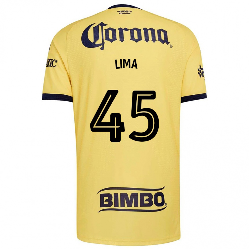 ילדים כדורגל Lima #45 צהוב אדום שחור ג'רזי ביתית 2026/27