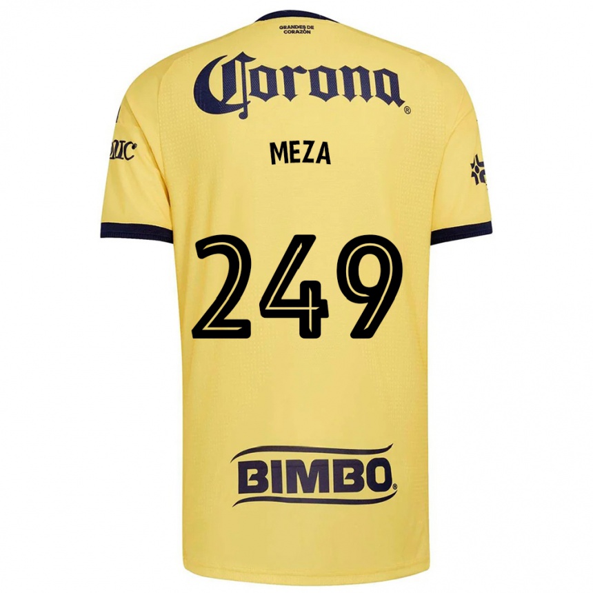 ילדים כדורגל Enrique Meza #249 צהוב אדום שחור ג'רזי ביתית 2026/27