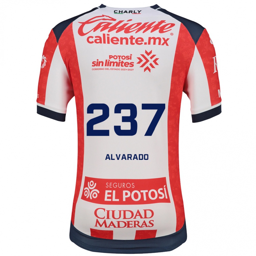 ילדים כדורגל Luis Alvarado #237 אדום לבן שחור ג'רזי ביתית 2026/27