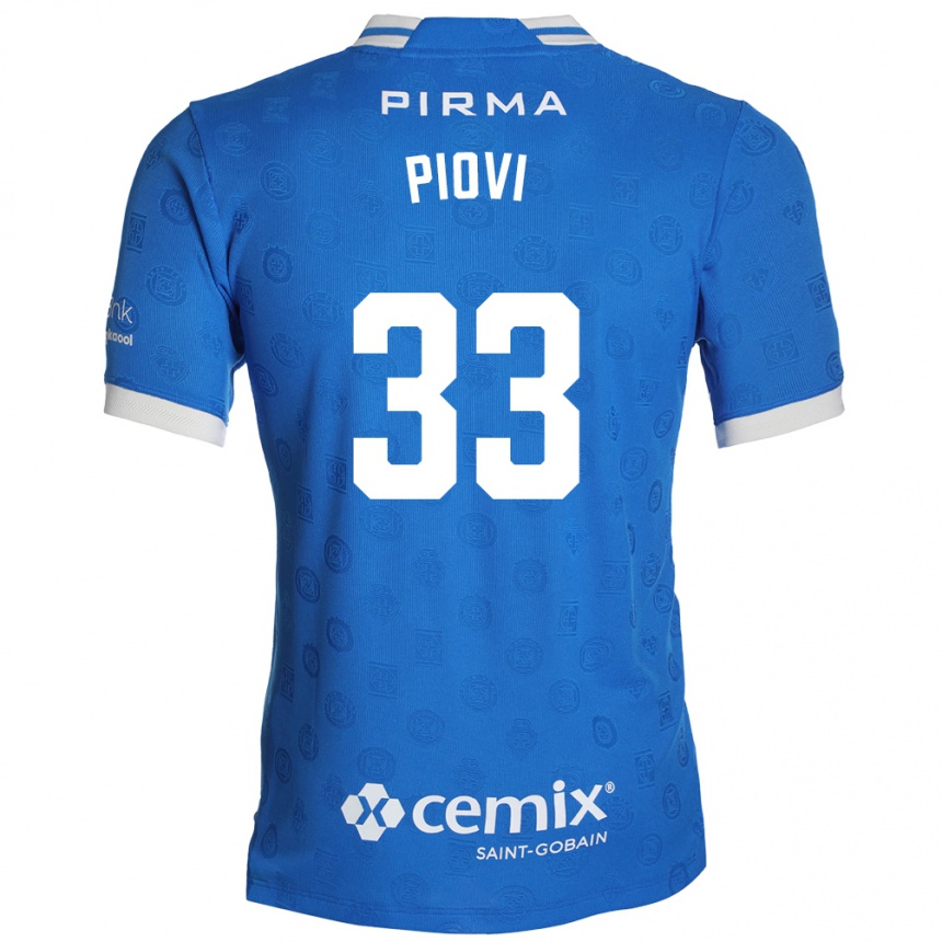 ילדים כדורגל Gonzalo Piovi #33 כחול לבן אדום ג'רזי ביתית 2026/27